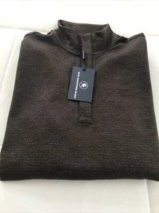 Maglione uomo Hart Schaffner Marx quarto zip 100% cotone manica lunga taglia small - Foto 1 di 12