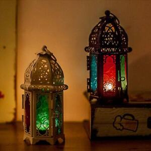 Vintage Hanging Glass Moroccan Style Lantern Tea Light AU Decor Candle Hot J1
