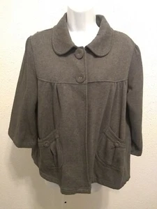 Miss Lili Damen graue leichte Druckknopf Fronttaschen Kurzjacke Gr. XL - Bild 1 von 2