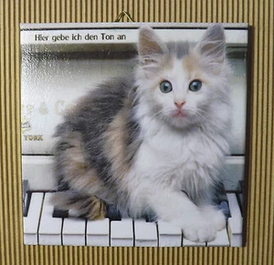 Azulejos decorativos mural imagen idea de regalo regalo regalo gato motivo gato (020DP) - Imagen 1 de 1