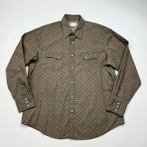 Camisa Wrancher Para Hombre De Colección Manga Larga Perla A Presión Con Botones Talla XL - Imagen 1 de 3
