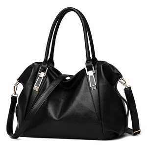 Bolso Hobo Mujer Grande Bolso de Hombro Cuero PU Suave Bolso de Hombro Bolso de Mano Negro - Imagen 1 de 10