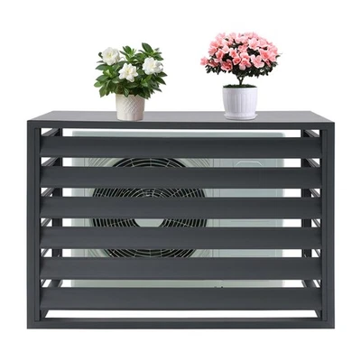 Air Conditioner Fence For Outdoor Units Privacy Ac Fence Cover Dark Grey - Image 1 of 4