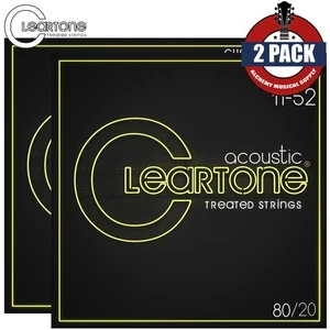2-PACK Cleartone 7611 80/20 Bronze Coated Acoustic Guitar Strings 11-52 - Picture 1 of 1