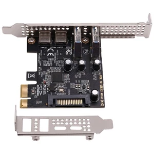 2X(PCI Expansion Card 4-Ports (Type-C+A) USB 3.2 Expansion Card 5Gbps High2119 - Picture 1 of 7