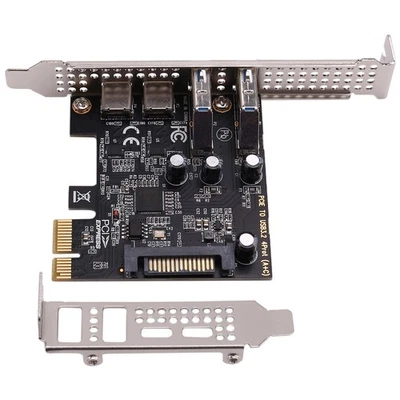 2X(PCI Expansion Card 4-Ports (Type-C+A) USB 3.2 Expansion Card 5Gbps High2119 - Image 1 of 4