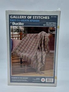 Bucilla Gallery of Stitches Easy to Weave Afghan Kit Blue Pink Yellow Pastels  - Bild 1 von 9