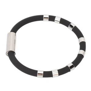 ˜Anti Static Bracelet Silicone 8 Loops Eliminate Body Static Wristband Black - Picture 1 of 22