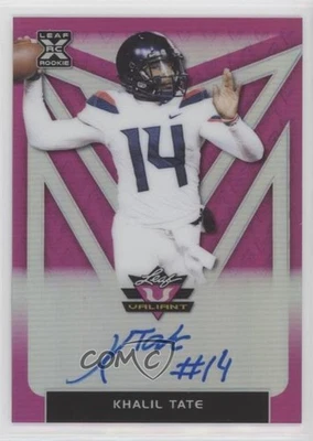 2020 Leaf Valiant Pink /15 Khalil Tate #BA-KT1 Auto - Image 1 of 2