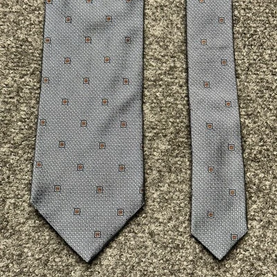 Corbata Ermenegildo Zegna Geométrica Azul Hecha en Italia 100% Seda Para Hombre 59" Foto 1 de 4