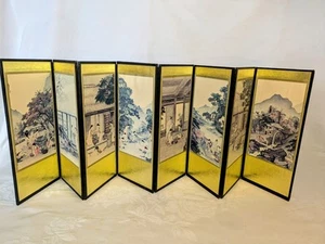 Pantalla Plegable Coreana Byeongpung Papel Dorado Obra de Arte Hecha a Mano - Imagen 1 de 16