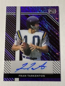 FRAN TARKENTON vikings 2024 Leaf Collective Pro Set Shimmer PURPLE AUTO 7/7 - Picture 1 of 2