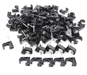 Tenke 200 PIEZAS Negro 3/4 pulgadas Media Abrazadera J-Gancho J Abrazadera con Clavo para Tubo PEX... - Imagen 1 de 1