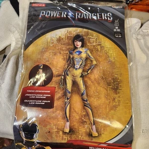 Saban Power Ranger gelber Damenbody Halloween Erwachsenenkostüm Medium 8-10 - Bild 1 von 9