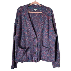 Sundance Cardigan Womens XL Purple Marled Knit Cozy Sweater Grandma Cottagecore - Picture 1 of 9