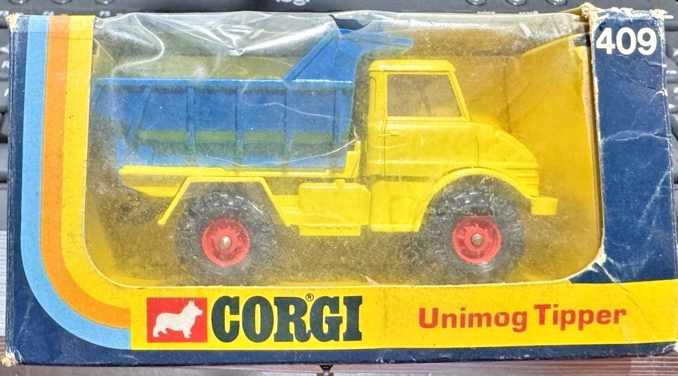 Volquete Corgi 409 MERCEDES-BENZ UNIMOG Caja Original - Hecho en el Reino Unido Foto 1 de 1