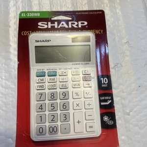 Calculadora de escritorio Sharp EL-330WB LCD 10 dígitos EL330WB - Imagen 1 de 8
