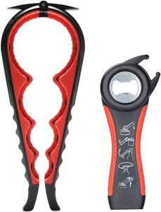 Jar Opener, 5 in 1 Multi Function Bottle Opener Ring Pull Can Opener Kit - Picture 1 of 9