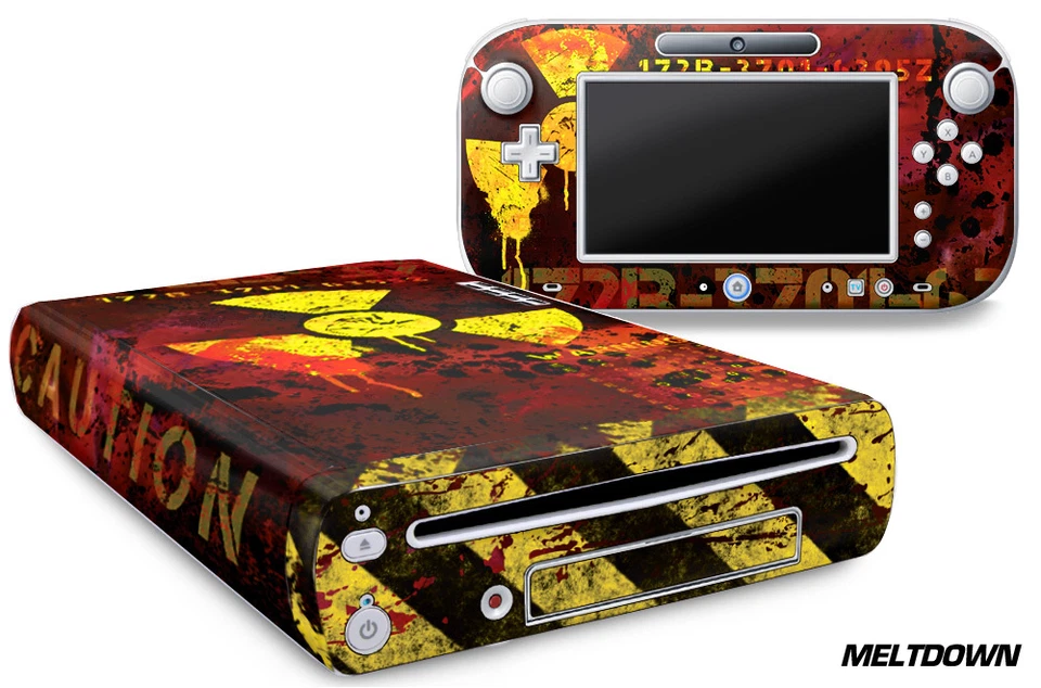Skin Decal Wrap for Nintendo Wii U Gaming Console & Controller Sticker MELTDOWN - Image 1 of 1