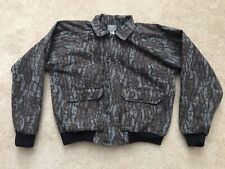 Jim Crumley Outfitter Tuff Camo Bomber Jacket Windbreaker Flannel Black mens: M