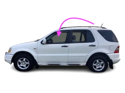 Fit: 1998-2005 Benz ML320 ML350 ML430 ML55AMG ML500 Left Front Door Window Glass - Image 1 of 4
