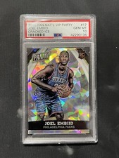 Joel Embiid  RC 2014-15 Panini National VIP Cracked Ice #17 Rare #/25  PSA 10