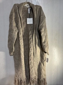 Grace + karma Women’s Cardigan Cable Fringe Cardi Size XS/S - Picture 1 of 6