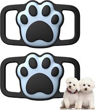Airtag Dog Collar Holder 2 Pack Silicone Waterproof Protective Air Tag Cat