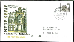 1990 GDR: Semperoper Dresden! FDC the No. 3348! Berlin Stamp! Run! 23-12 - Picture 1 of 1