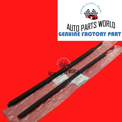 GENUINO FABRICANTE DE EQUIPOS ORIGINALES TOYOTA SEQUOIA TUNDRA DOBLE CABINA CINTURÓN PUERTA DELANTERA JUEGO DE TIRAS METEOROLÓGICAS Foto 1 de 3