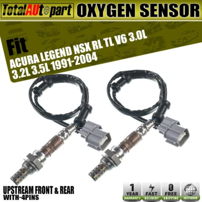 2x O2 Oxygen Sensors for Acura Legend NSX RL TL 1991-2004 Upstream Front & Rear - Image 1 of 4