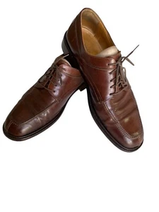 Florsheim Mens Dress Shoes Size 9 Leather Upper Lining Sole Oxford Brown Italy - Picture 1 of 10