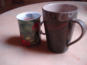 2 schöne Kaffeebecher/ Kaffeetasse/ Mug u.a Ideenwelt Keramik/Porzellan neuwert. - Bild 1 von 8