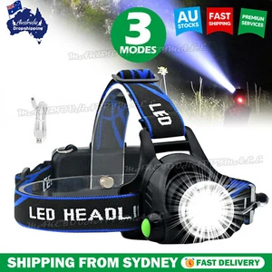 12000000lm LED Headlamp Rechargeable Headlight Light Head Torch Lamp Flashlight - Picture 1 of 10