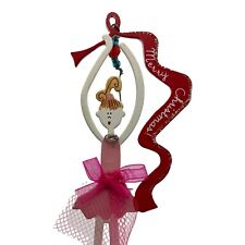 Sassy Metal Tree Ballet Ornament 8" Ballerina Pink Mesh Tutu Dancer Beads