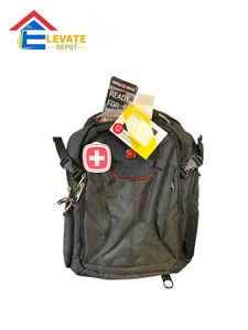 SwissGear Black Laptop Backpack White Dotted With Padded Laptop Sleeve SA5358 - Photo 1/5