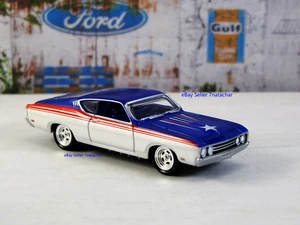 1969 69 Ford Torino Fastback Cobra Jet Big Block Hot Mag Wheels 1/64 Scale - Picture 1 of 8