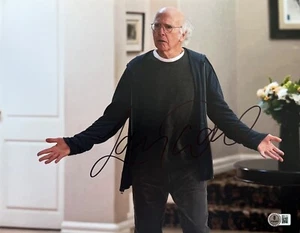 LARRY DAVID SIGNED CURB YOUR ENTHUSIASM SEINFELD AUTOGRAPHED 11X14 PHOTO BECKETT - Picture 1 of 1