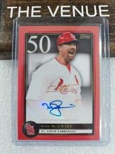 2022 Topps X Aaron Judge - RED AUTO #2A Mark McGwire 7/10 St Louis Cardinals 