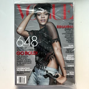 NEW Vogue Magizine - RIHANNA - 2014 March Fashion Spring Sealed - Imagen 1 de 3