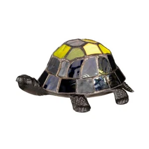 Dekoleuchte LED Tischlampe Tierlampe Schildkröte Tiffany-Glas Vintage-Bronze - Bild 1 von 2
