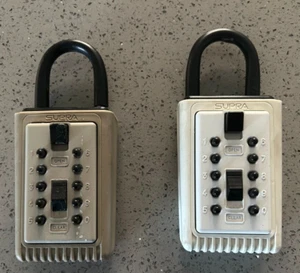 Lot of 2 - SUPRA Lock Boxes for Keys Realtor Old Style Vintage 2 x 3.5 x 1.75in - Picture 1 of 6