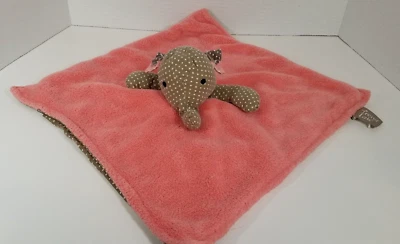 Tendencia Laboratorio Elefante Coral Marrón Lunares Manta de Seguridad Lovey Bebé Juguete Suave  Foto 1 de 4