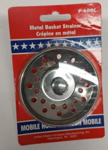 American Hardware MFG P-608C 2-7/8"X3" Mobile Home Sink Basket Strainer SS - Picture 1 of 2