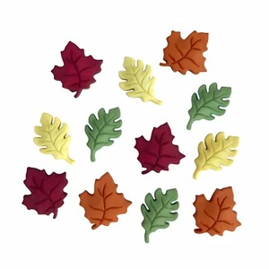 Fall Leaves 4632 by Buttons Galore - Craft Sewing Scrap - Autumn Leaf Buttons - Picture 1 of 2