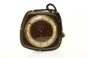 Vintage Zentra ZentRa Germany wall clock gold trim brown enamel - Bild 1 von 12