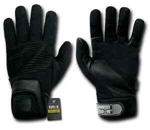 Rappelling Fast Rope Rescue Leather Duty Tactical Gloves Rapdom T16 BLK