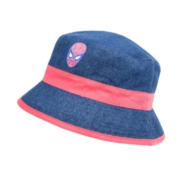 MARVEL Spider-Man Niño Pequeño Niños Reversible Estilo Cubo Nadar Sol Sombrero • Talla Única Foto 1 de 4