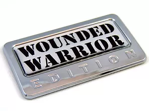 Wounded Warrior Edition Chrome Emblem with domed decal Car Auto Badge 3D sticker - Imagen 1 de 2