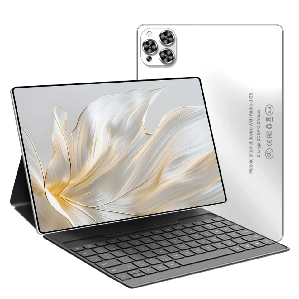 New Tablet 10. 1 inch 8G+256G ROM Android 12 Wifi 5G/4G Dual SIM Bundle Keyboard - Image 1 of 4